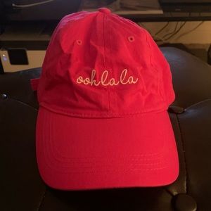 Claires Pink “Ohlala” Womens Baseball Cap Adjustable Athletic One Size